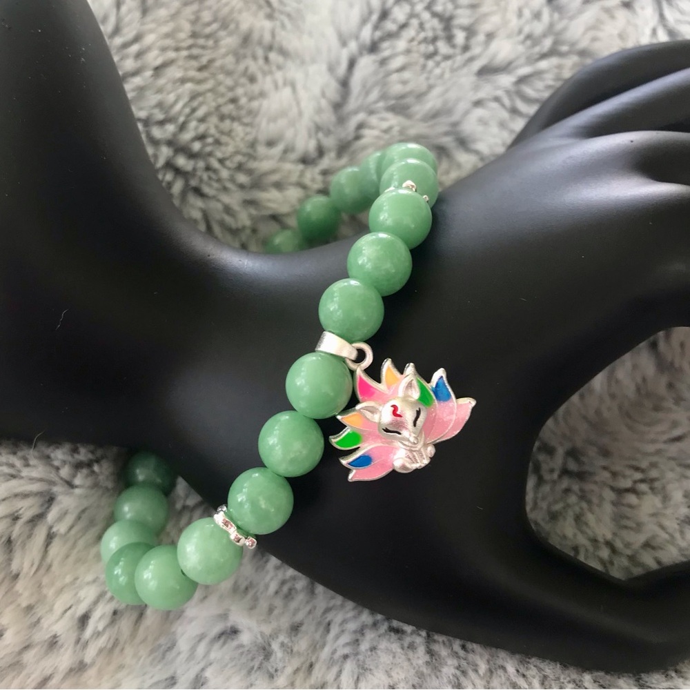 Beautiful Jade Nine Tail Fox Bracelet